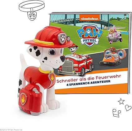 tonies Toniebox Extrapack – Toniebox Starterset blau + 3 Hörfiguren, Toniebox blau mit Kreativ sortiert, 3 x Paw Patrol Kinder ab 3 Jahren