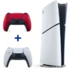 Pack PS5 Digital : Console PS5 Digitale (Modèle Slim) + 2ème Manette sans fil PS5 DualSense Volcanic Red